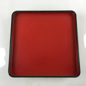 Japanese Lacquered Wooden Legged Tray Table Vtg Square Ozen Black Red L188