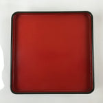 Japanese Lacquered Wooden Legged Tray Table Vtg Square Ozen Black Red L192