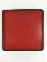 Japanese Lacquered Wooden Legged Tray Table Vtg Square Ozen Black Red UR986