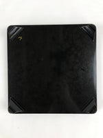 Japanese Lacquered Wooden Legged Tray Table Vtg Square Ozen Black Red UR986