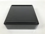 Japanese Lacquered Wooden Lidded Bento Box Vtg Jubako Classic Black Red L617