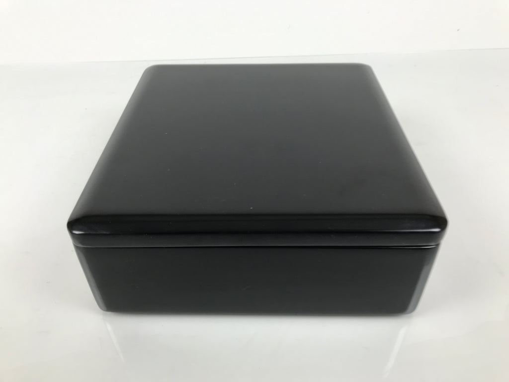 Japanese Lacquered Wooden Lidded Bento Box Vtg Jubako Classic Black Red L617