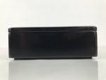 Japanese Lacquered Wooden Lidded Bento Box Vtg Jubako Classic Black Red L617