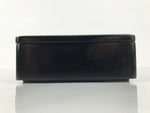 Japanese Lacquered Wooden Lidded Bento Box Vtg Jubako Classic Black Red L617