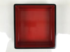 Japanese Lacquered Wooden Lidded Bento Box Vtg Jubako Classic Black Red L617