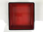 Japanese Lacquered Wooden Lidded Bento Box Vtg Jubako Classic Black Red L617