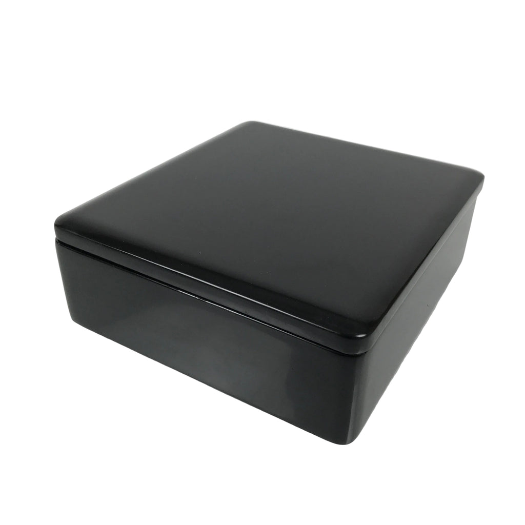 Japanese Lacquered Wooden Lidded Bento Box Vtg Jubako Classic Black Red L617