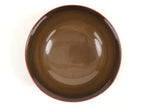 Japanese Lacquered Wooden Lidded Bowl Nimonowan Vtg Gold Carving Red Brown LB120