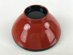 Japanese Lacquered Wooden Lidded Bowl Nimonowan Vtg Makie Red Black LB106