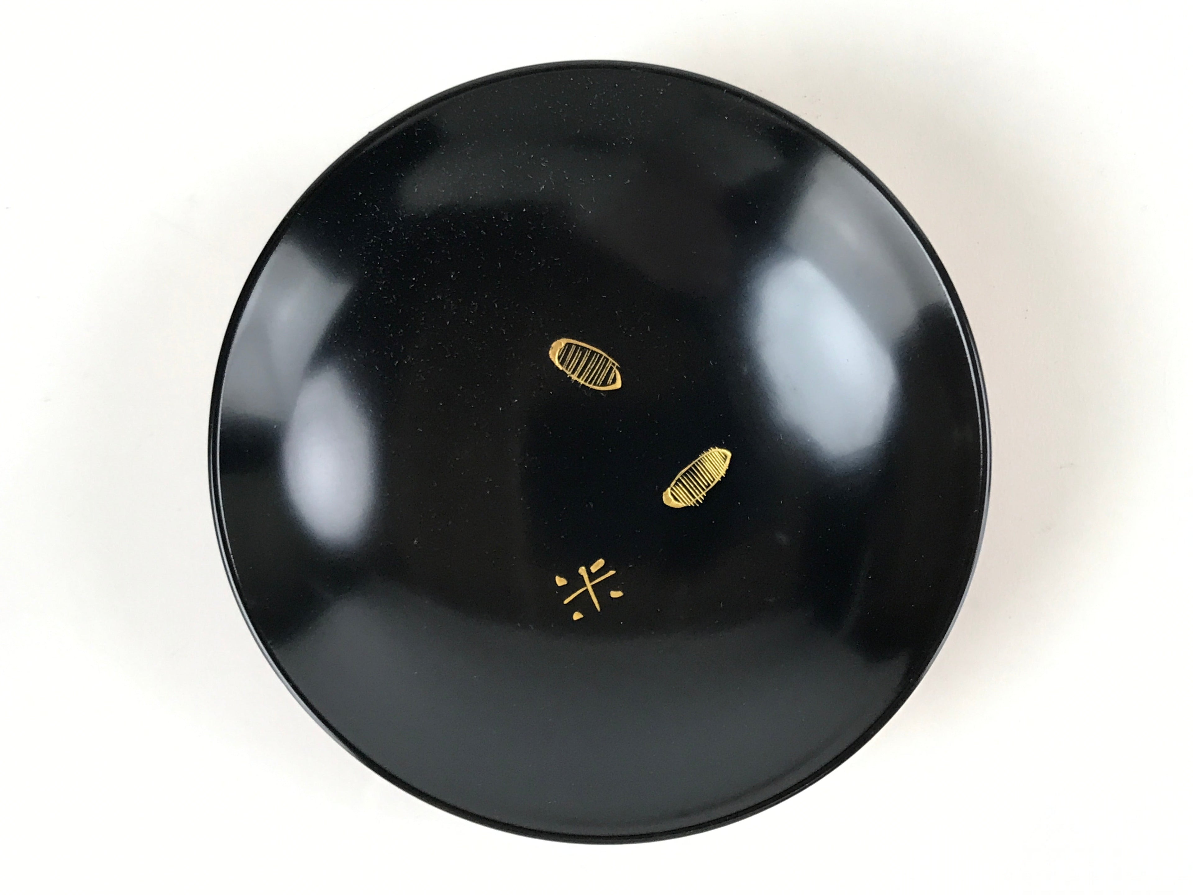 Japanese Lacquered Wooden Lidded Bowl Nimonowan Vtg Makie Red Black LB108