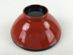 Japanese Lacquered Wooden Lidded Bowl Nimonowan Vtg Makie Red Black LB109