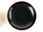 Japanese Lacquered Wooden Lidded Bowl Nimonowan Vtg Wajima Nuri Red Black L134