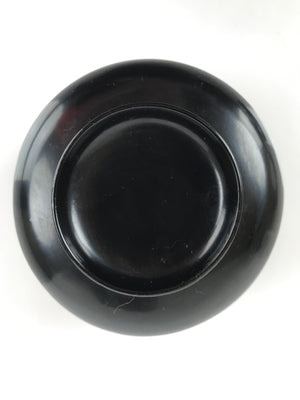 Japanese Lacquered Wooden Lidded Bowl Owan Vtg Rice Soup Dish Black LB111