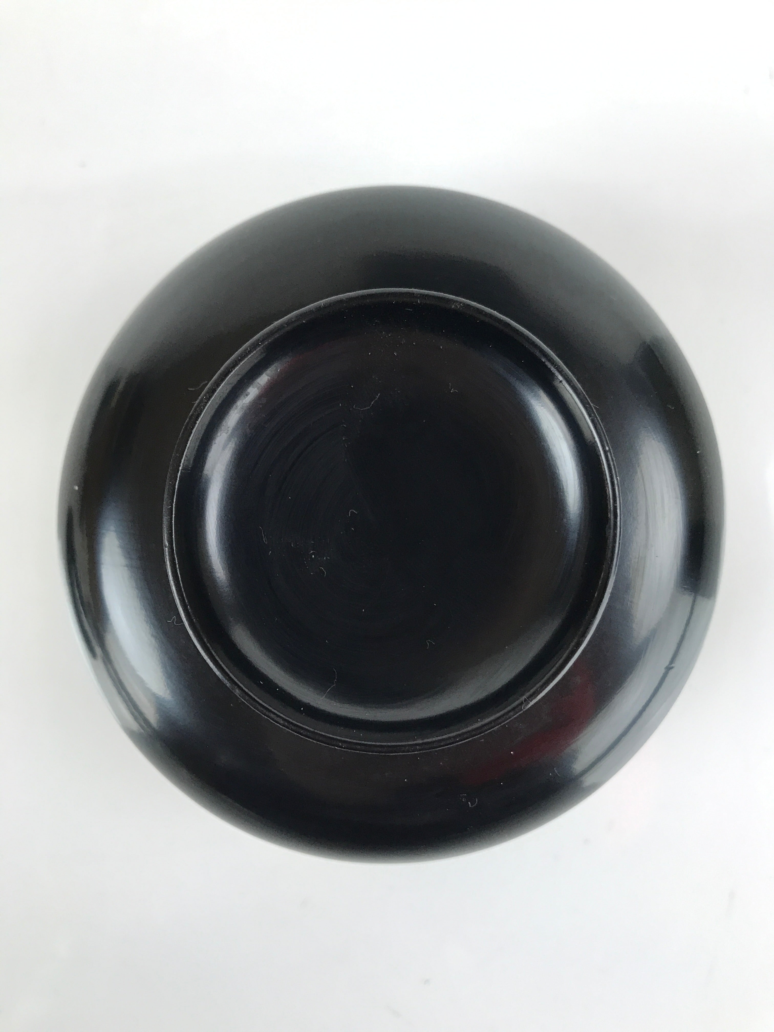 Japanese Lacquered Wooden Lidded Bowl Owan Vtg Rice Soup Dish Black LB112