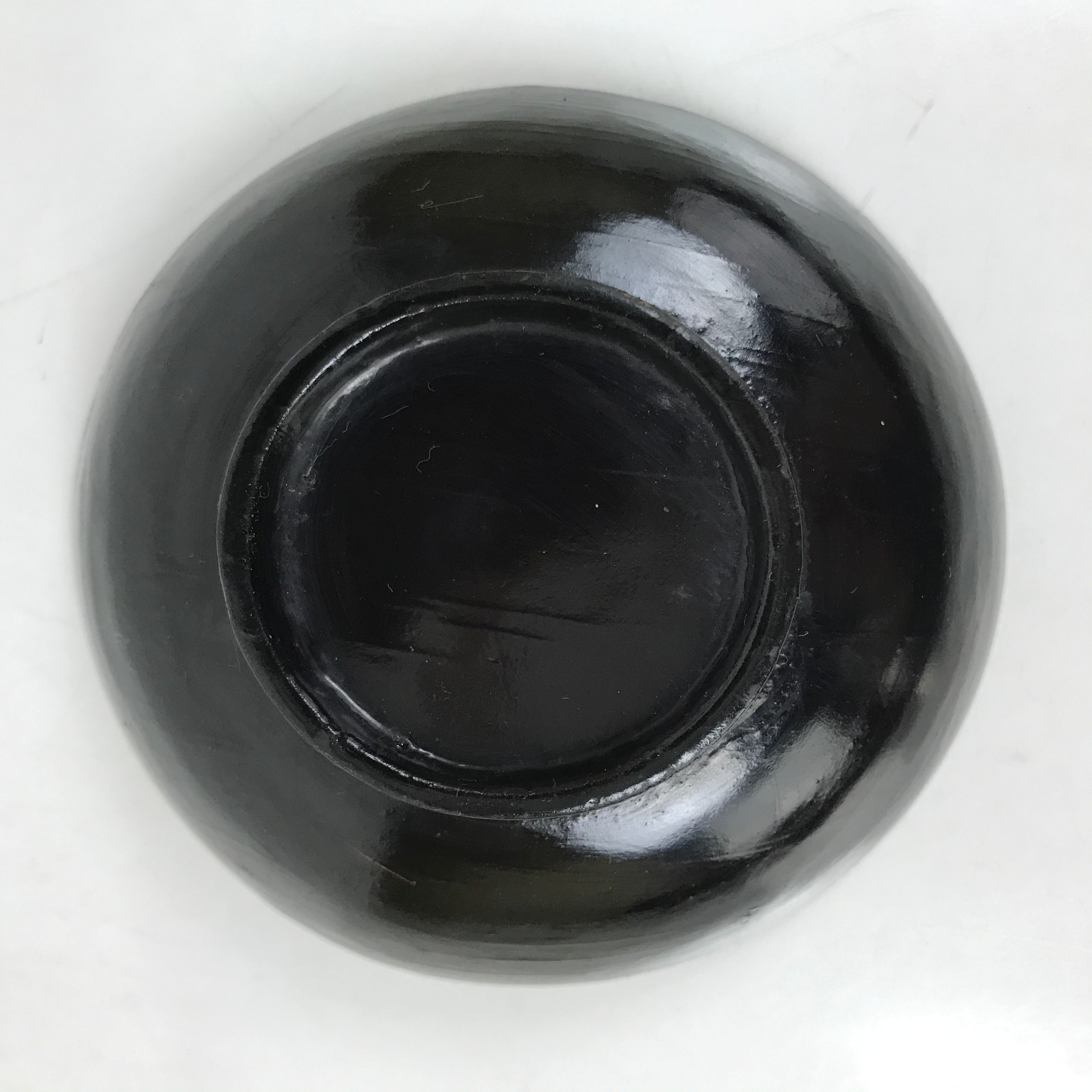Japanese Lacquered Wooden Lidded Bowl Owan Vtg Rice Soup Dish Black Red LB128