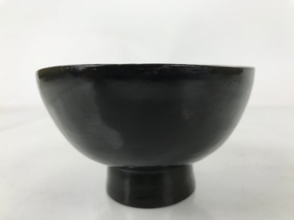 Japanese Lacquered Wooden Lidded Bowl Owan Vtg Rice Soup Dish Black Red LB129