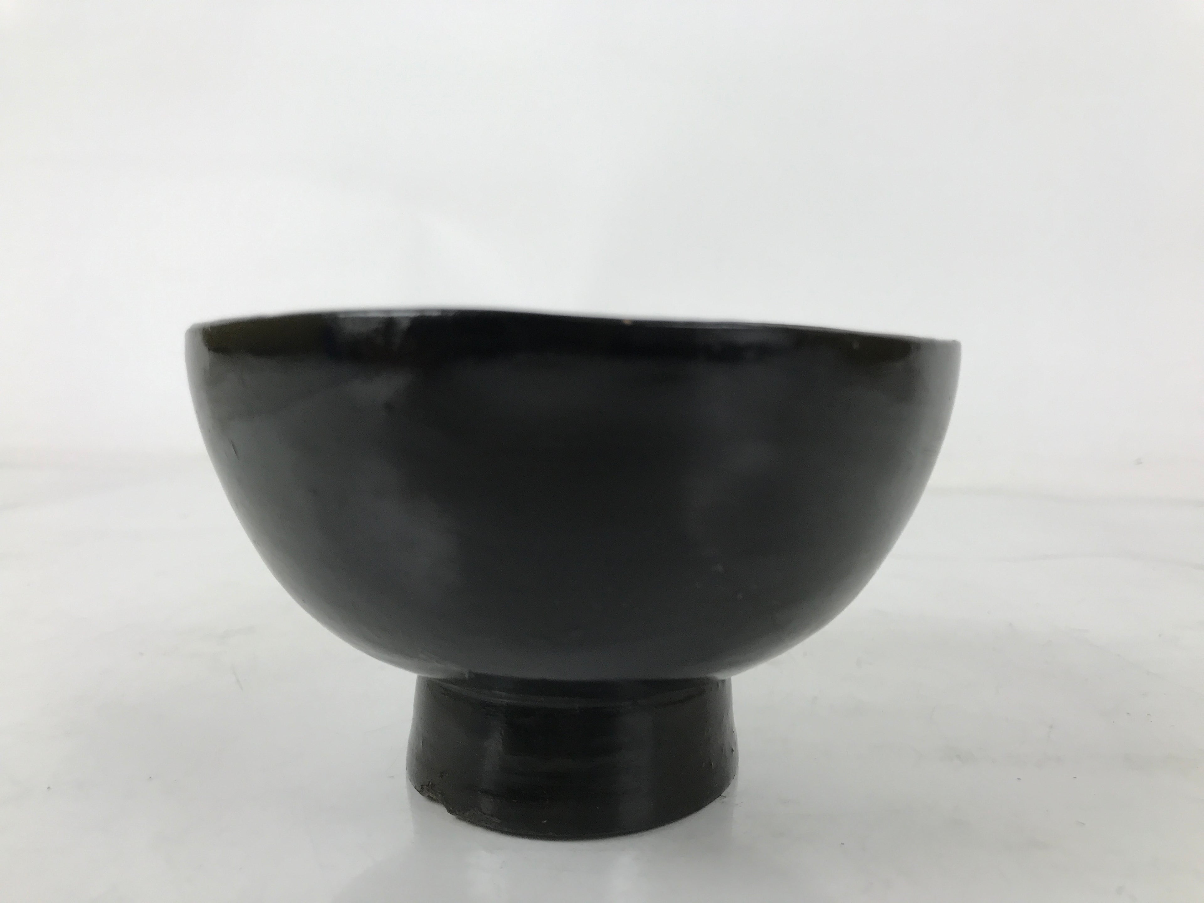 Japanese Lacquered Wooden Lidded Bowl Owan Vtg Rice Soup Dish Black Red LB129