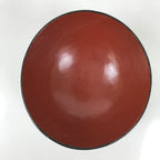 Japanese Lacquered Wooden Lidded Bowl Owan Vtg Rice Soup Dish Black Red LB129