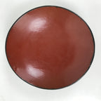 Japanese Lacquered Wooden Lidded Bowl Owan Vtg Rice Soup Dish Black Red LB129
