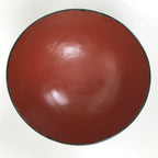 Japanese Lacquered Wooden Lidded Bowl Owan Vtg Rice Soup Dish Black Red LB130