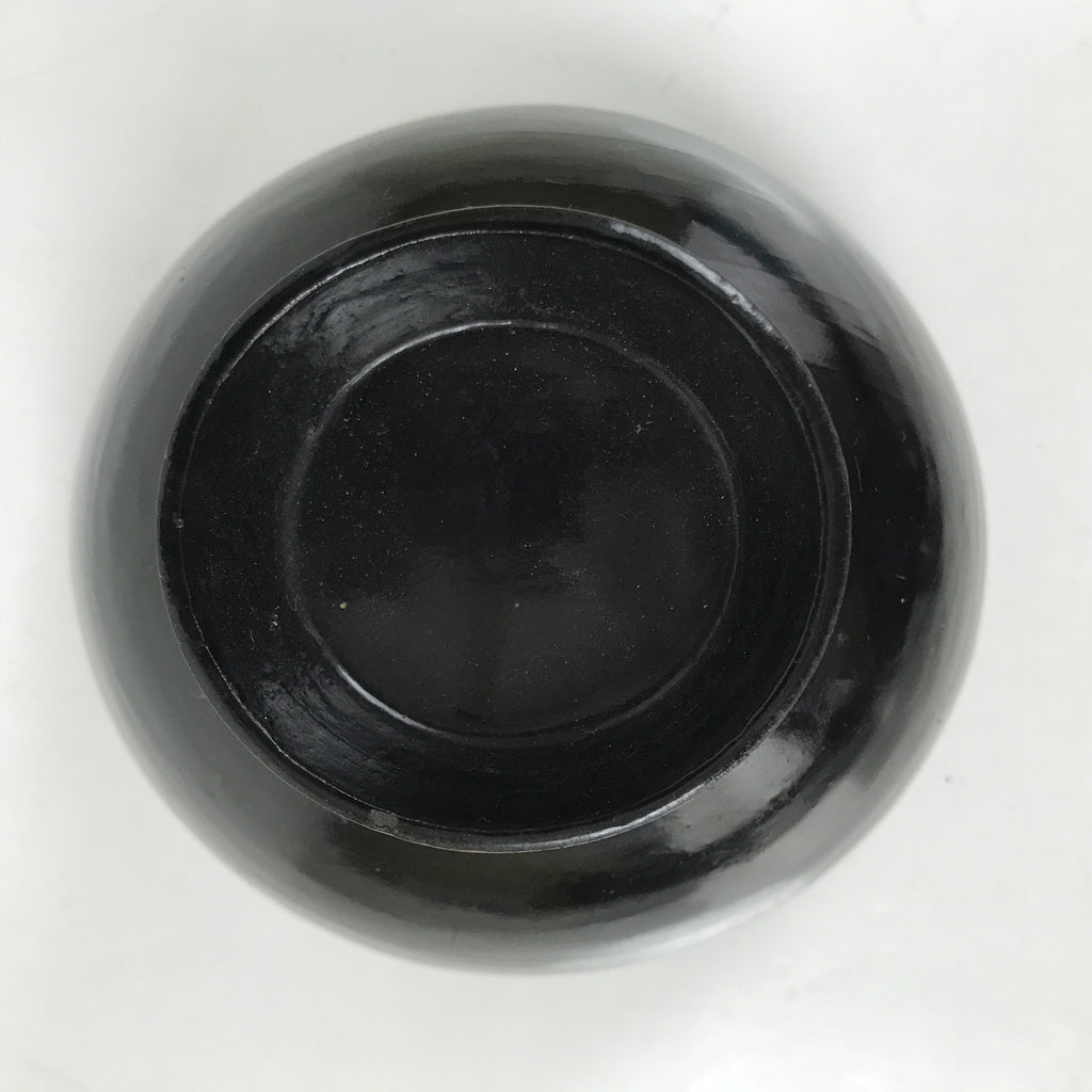 Japanese Lacquered Wooden Lidded Bowl Owan Vtg Rice Soup Dish Black Red LB130