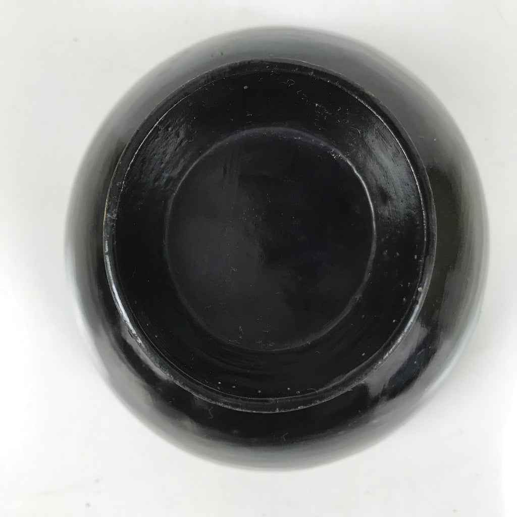 Japanese Lacquered Wooden Lidded Bowl Owan Vtg Rice Soup Dish Black Red LB131