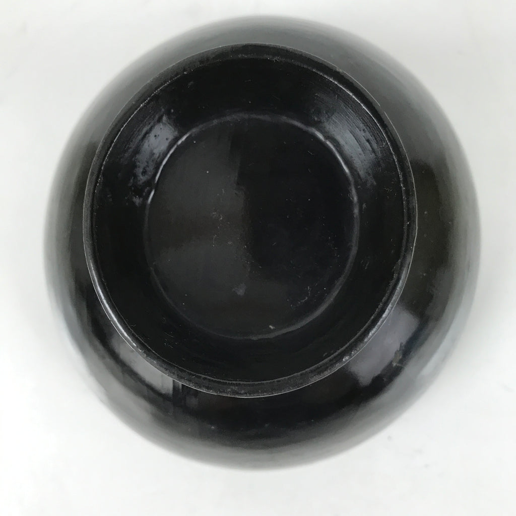 Japanese Lacquered Wooden Lidded Bowl Owan Vtg Rice Soup Dish Black Red LB132