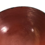 Japanese Lacquered Wooden Lidded Bowl Owan Vtg Rice Soup Dish Black Red LB132