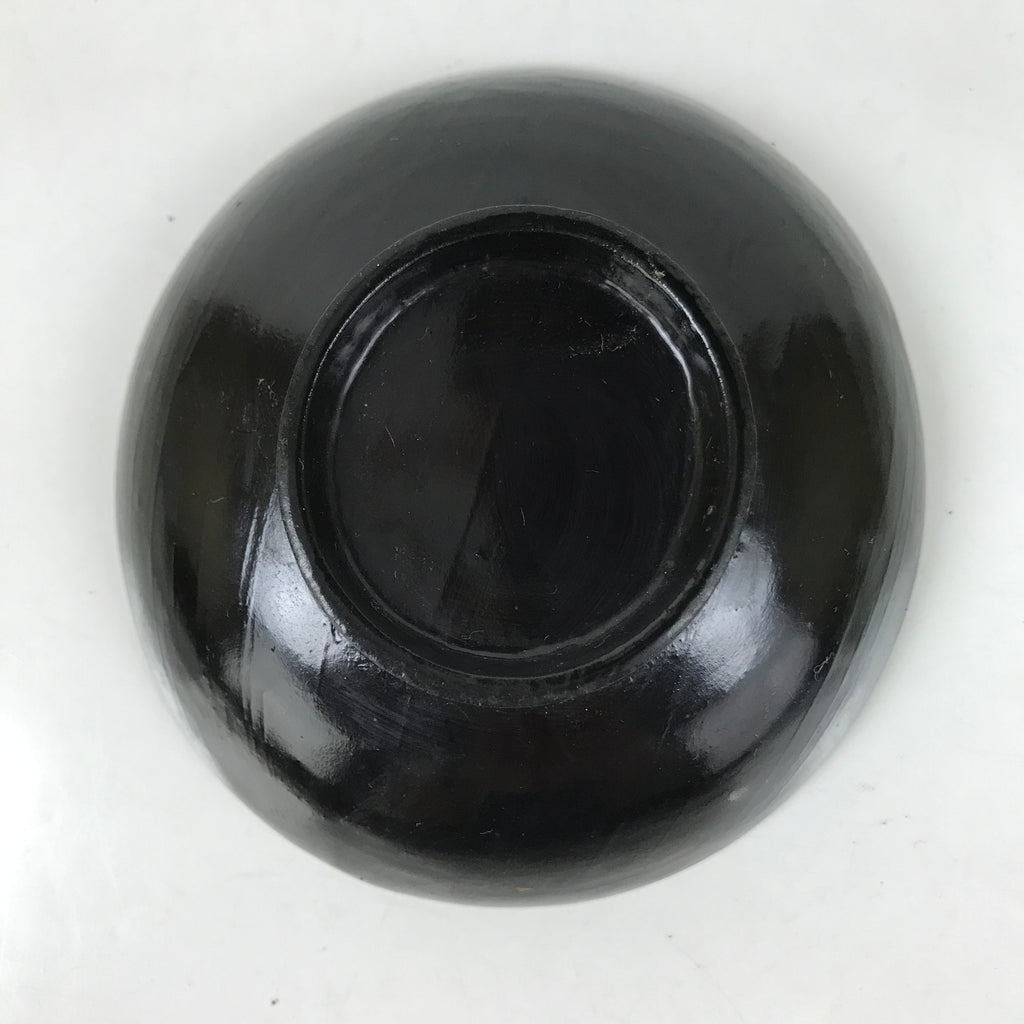 Japanese Lacquered Wooden Lidded Bowl Owan Vtg Rice Soup Dish Black Red LB132