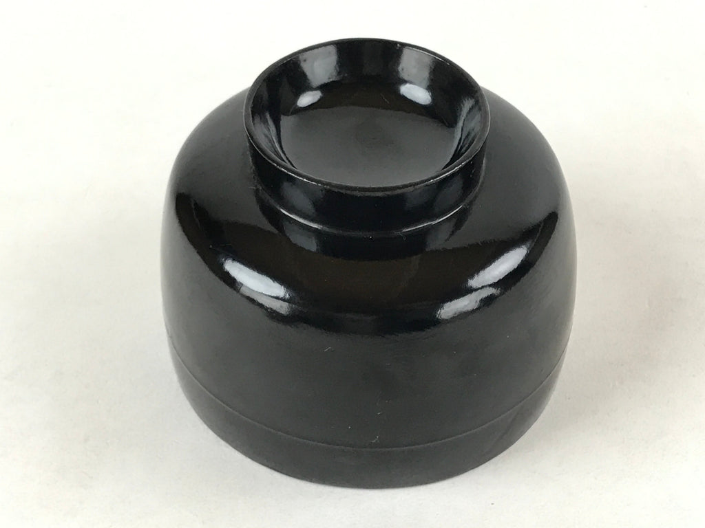 Japanese Lacquered Wooden Lidded Bowl Owan Vtg Rice Soup Dish Red Black LB100