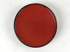 Japanese Lacquered Wooden Lidded Bowl Owan Vtg Rice Soup Dish Red Black LB100