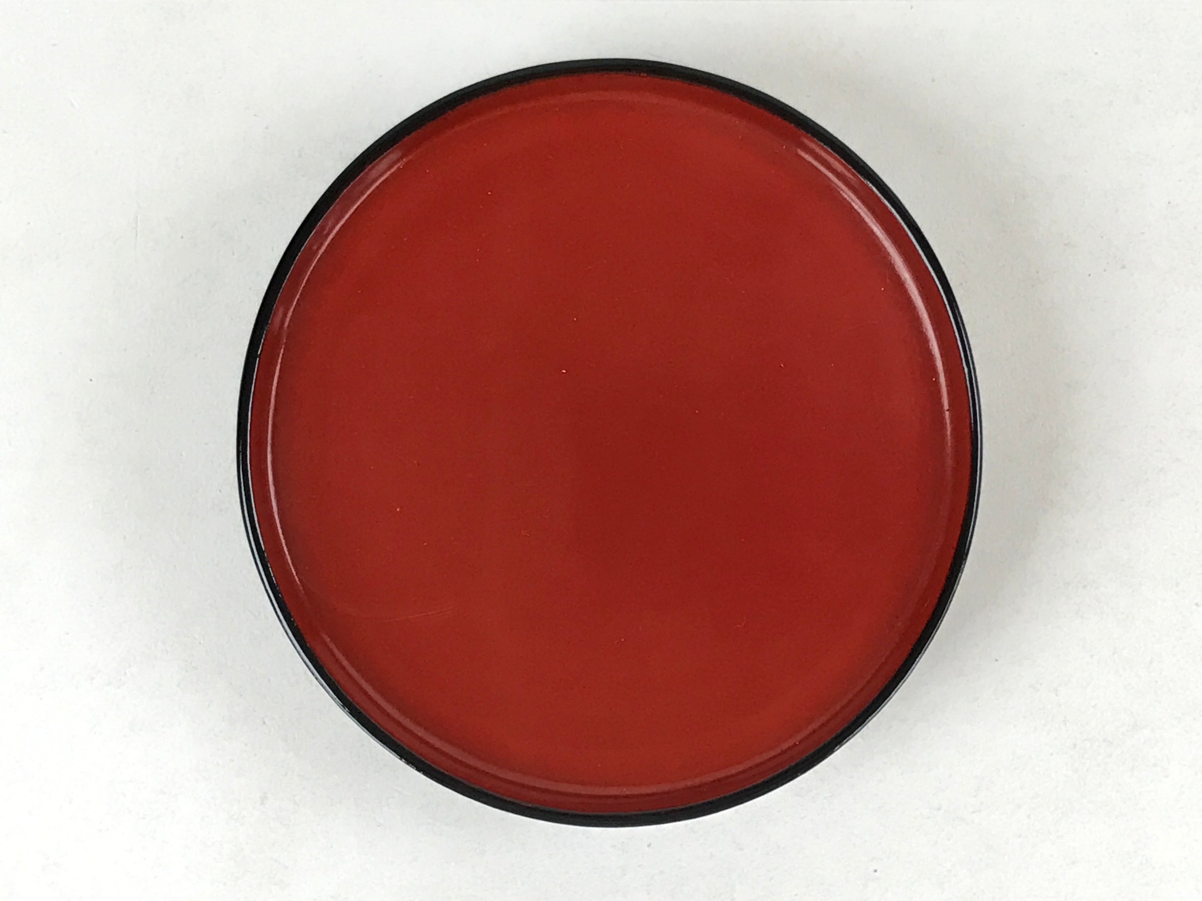 Japanese Lacquered Wooden Lidded Bowl Owan Vtg Rice Soup Dish Red Black LB100