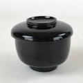 Japanese Lacquered Wooden Lidded Bowl Owan Vtg Rice Soup Dish Red Black LB100