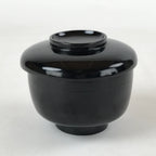 Japanese Lacquered Wooden Lidded Bowl Owan Vtg Rice Soup Dish Red Black LB100