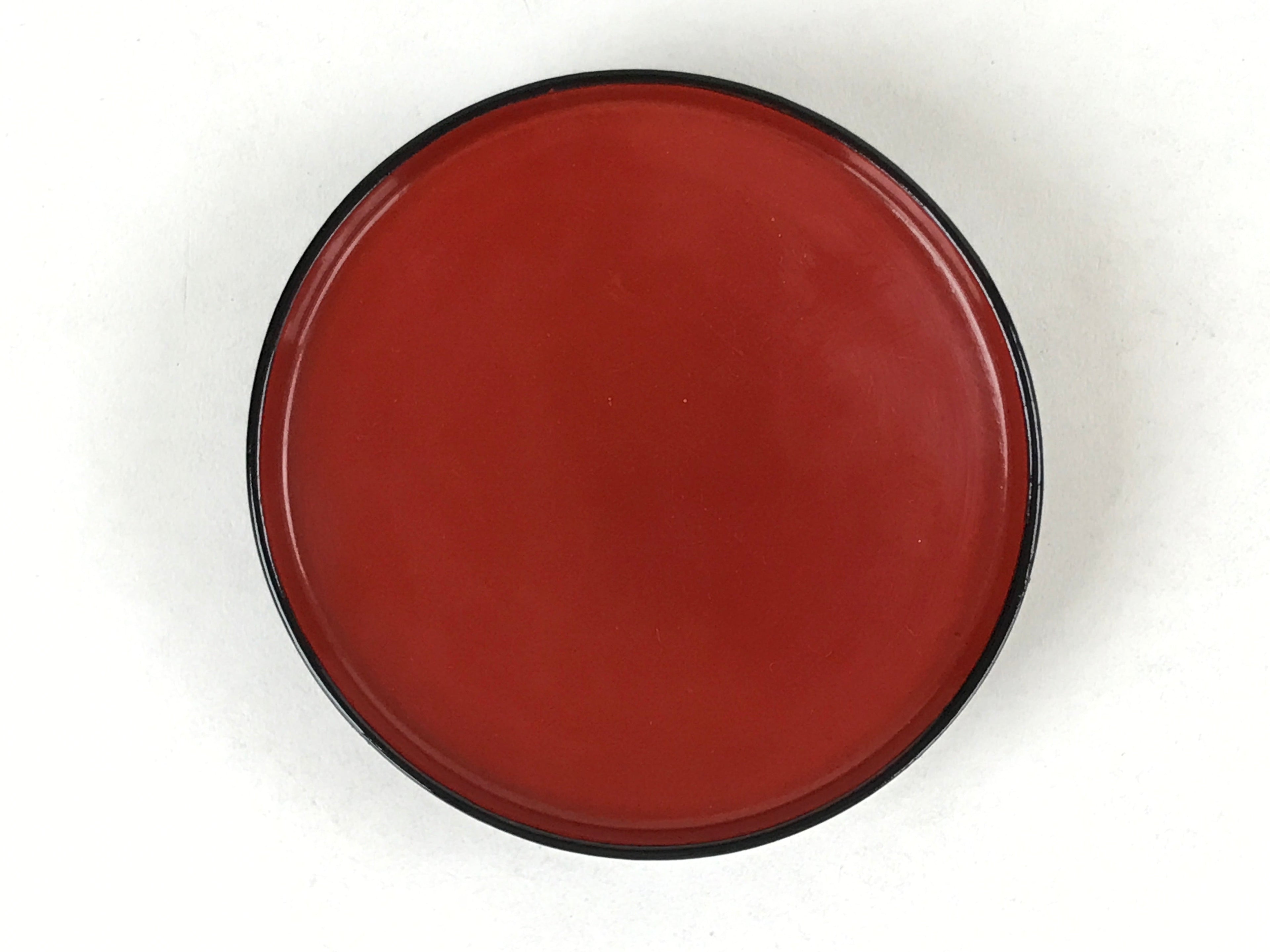 Japanese Lacquered Wooden Lidded Bowl Owan Vtg Rice Soup Dish Red Black LB101