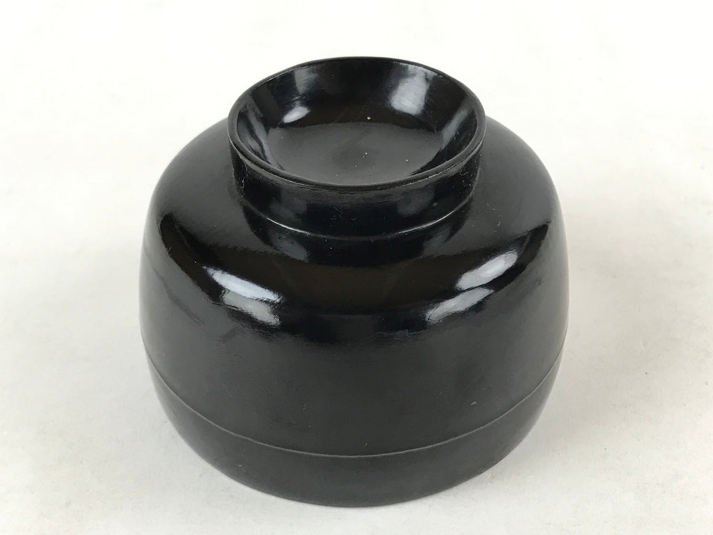 Japanese Lacquered Wooden Lidded Bowl Owan Vtg Rice Soup Dish Red Black LB102