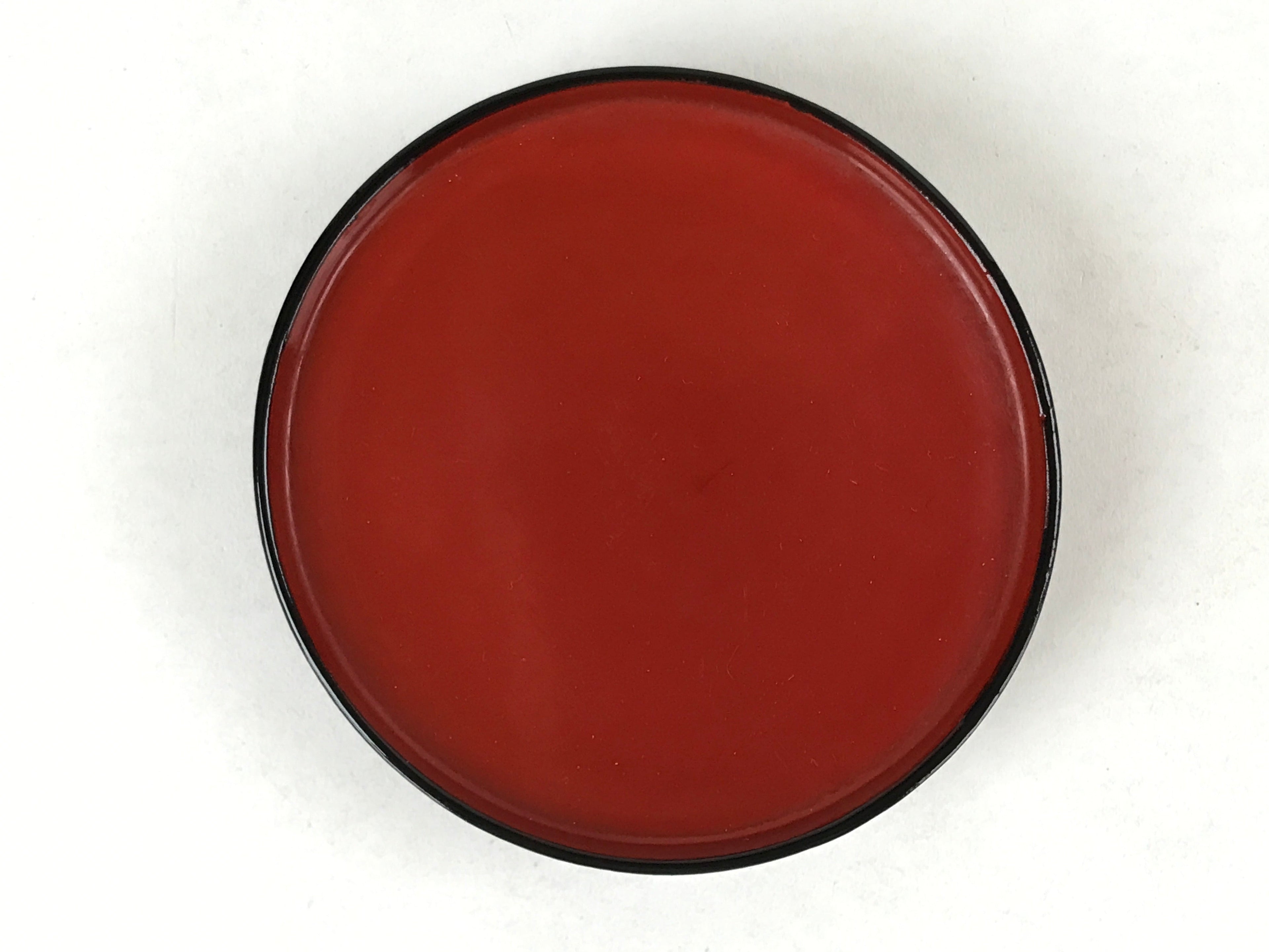 Japanese Lacquered Wooden Lidded Bowl Owan Vtg Rice Soup Dish Red Black LB102