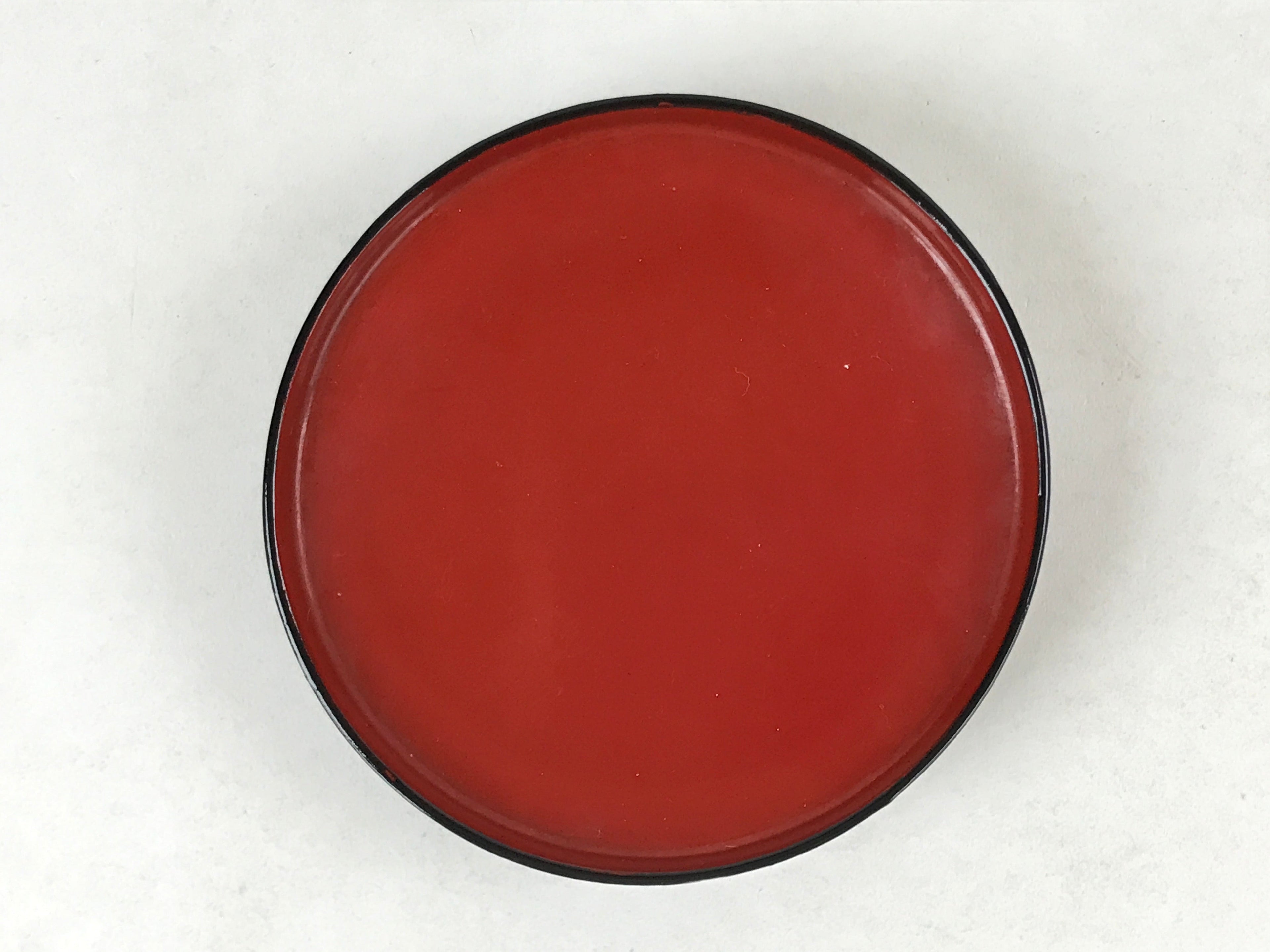 Japanese Lacquered Wooden Lidded Bowl Owan Vtg Rice Soup Dish Red Black LB103