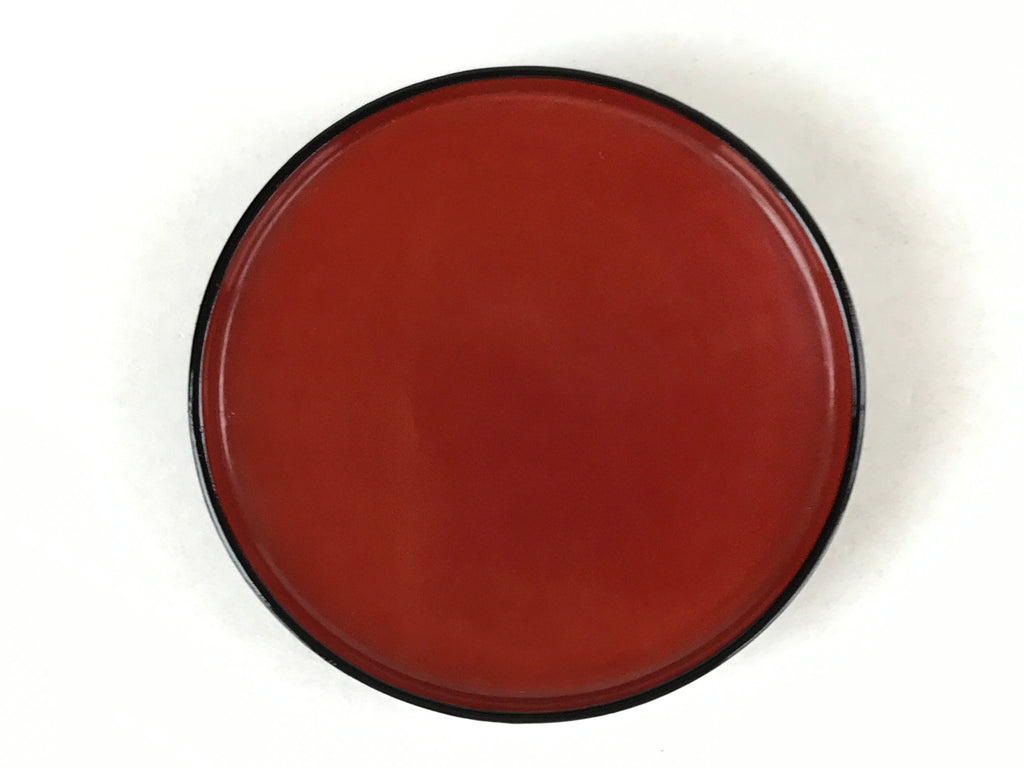 Japanese Lacquered Wooden Lidded Bowl Owan Vtg Rice Soup Dish Red Black LB104