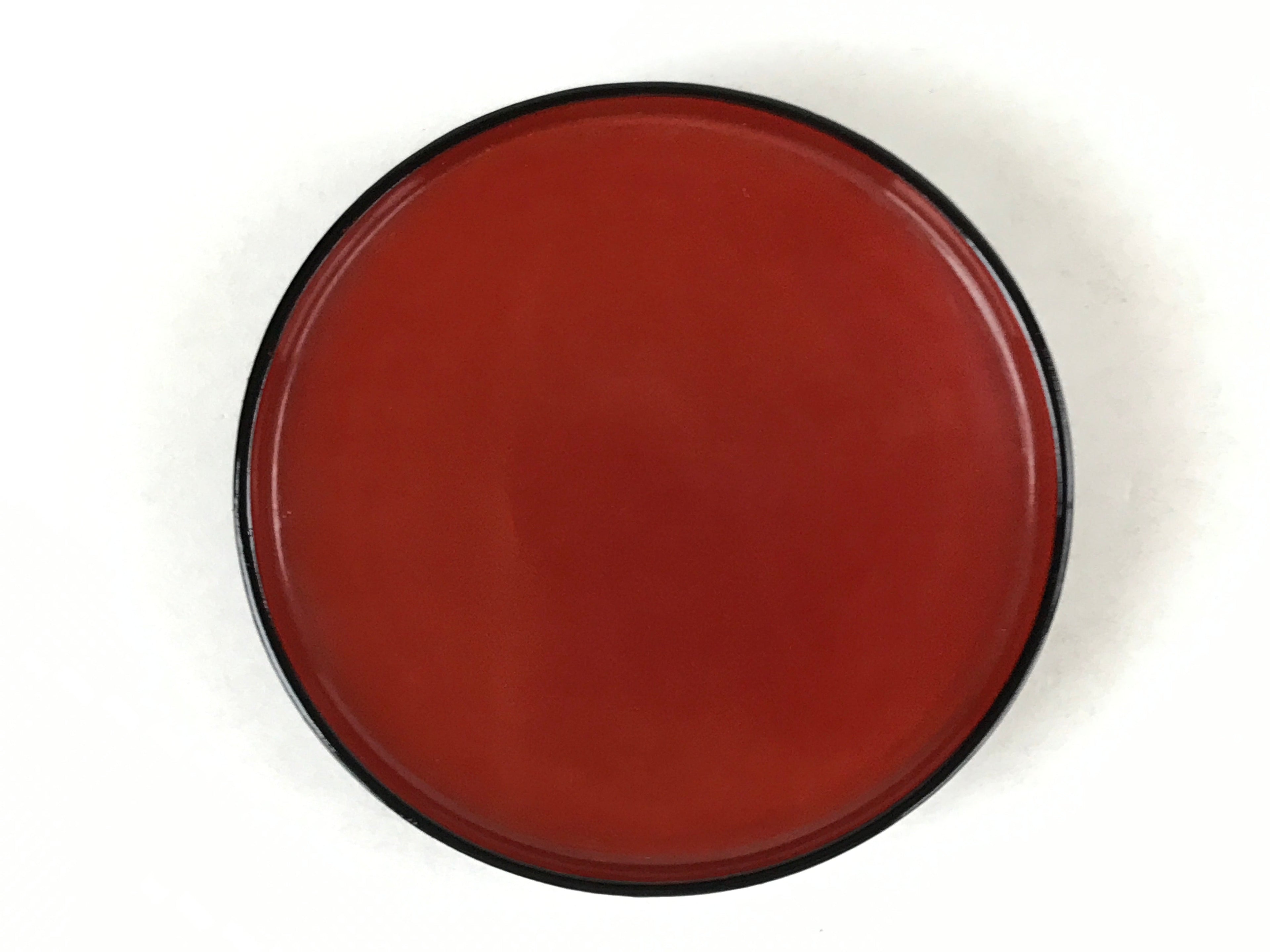 Japanese Lacquered Wooden Lidded Bowl Owan Vtg Rice Soup Dish Red Black LB104