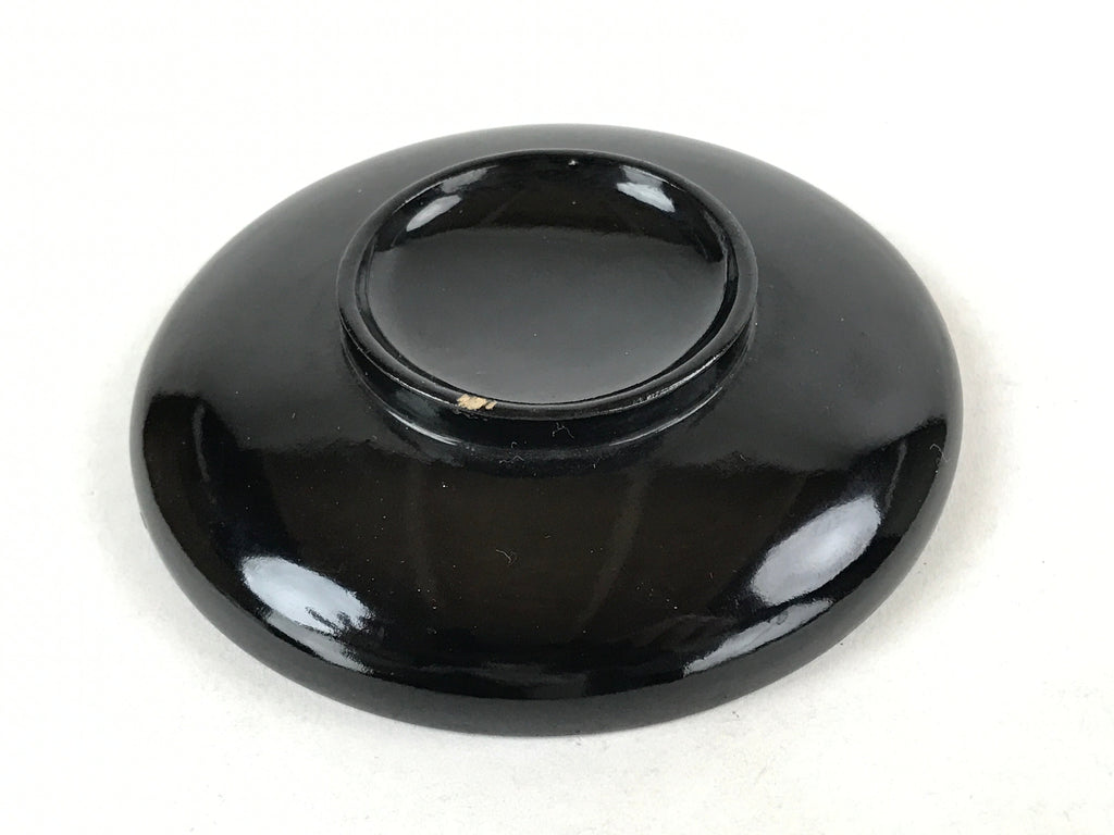 Japanese Lacquered Wooden Lidded Bowl Owan Vtg Rice Soup Dish Red Black LB105