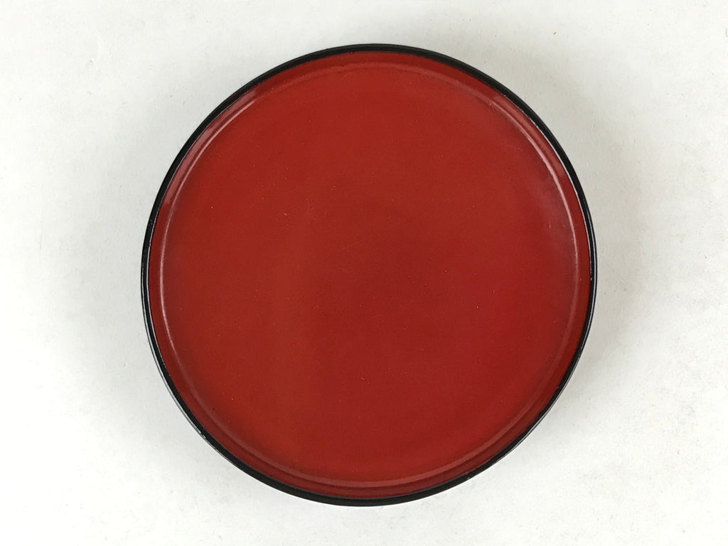 Japanese Lacquered Wooden Lidded Bowl Owan Vtg Rice Soup Dish Red Black LB105