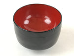 Japanese Lacquered Wooden Lidded Bowl Owan Vtg Rice Soup Dish Red Black LB87