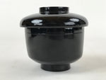 Japanese Lacquered Wooden Lidded Bowl Owan Vtg Rice Soup Dish Red Black LB88