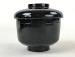 Japanese Lacquered Wooden Lidded Bowl Owan Vtg Rice Soup Dish Red Black LB88