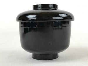 Japanese Lacquered Wooden Lidded Bowl Owan Vtg Rice Soup Dish Red Black LB88