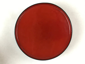 Japanese Lacquered Wooden Lidded Bowl Owan Vtg Rice Soup Dish Red Black LB89