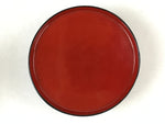 Japanese Lacquered Wooden Lidded Bowl Owan Vtg Rice Soup Dish Red Black LB93