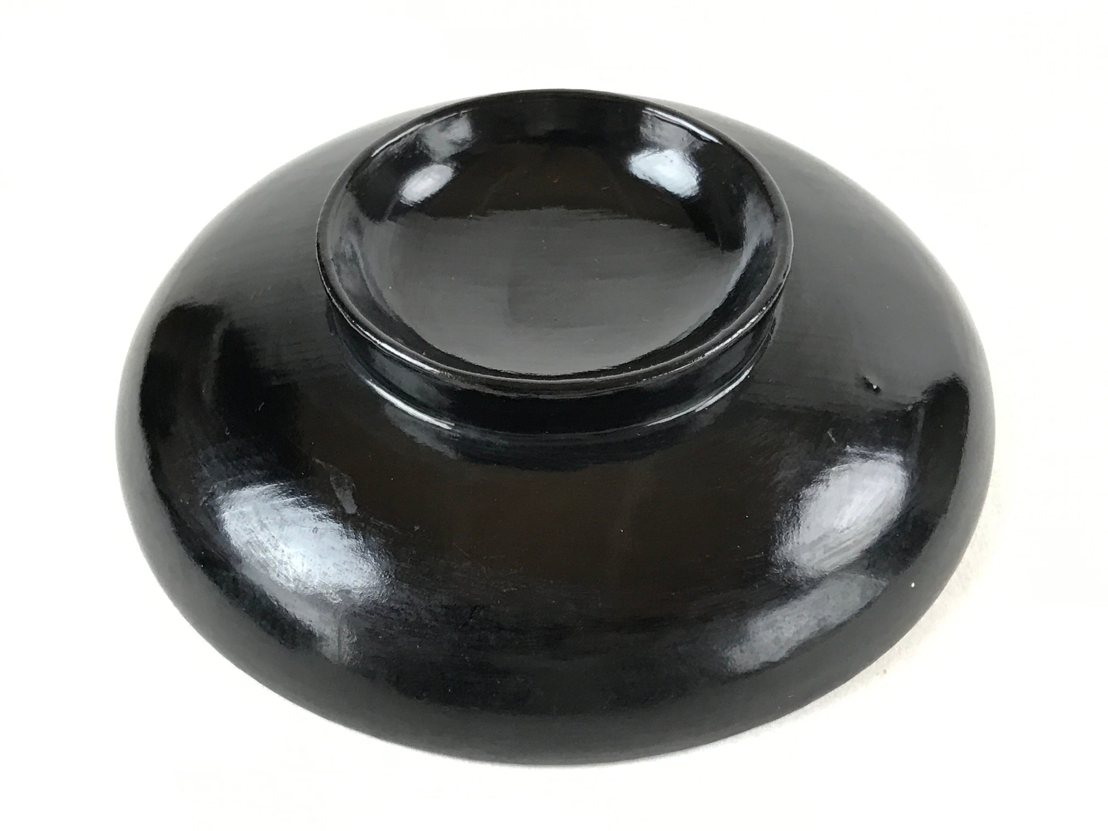 Japanese Lacquered Wooden Lidded Bowl Owan Vtg Rice Soup Dish Red Black LB94