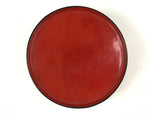 Japanese Lacquered Wooden Lidded Bowl Owan Vtg Rice Soup Dish Red Black LB95